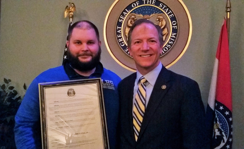 I also had the opportunity to visit with Coach Vasiljevic and present him with a resolution recognizing the St. Charles Lutheran Volleyball Team’s Class 2 state championship win.